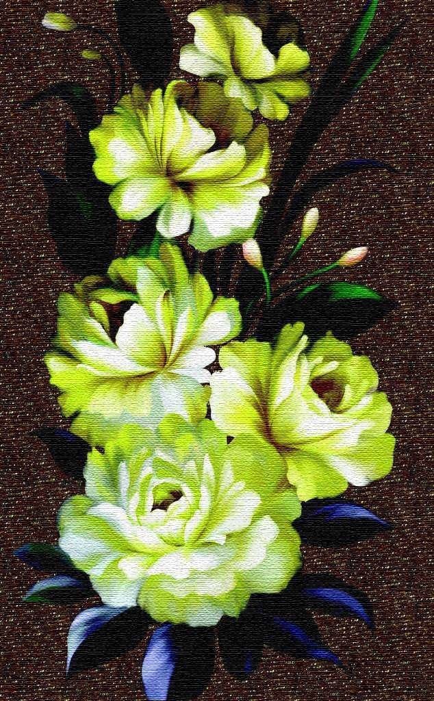 Marble Mosaic Art - Bright Flowers