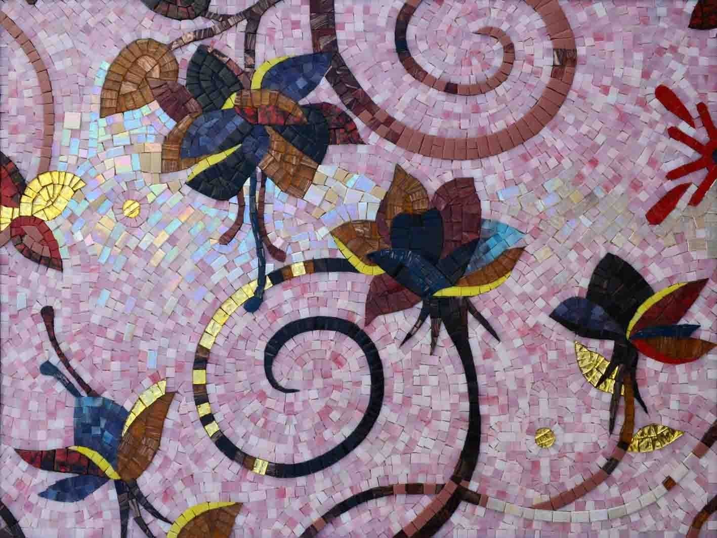 Mosaic Art - Autumn Flowers