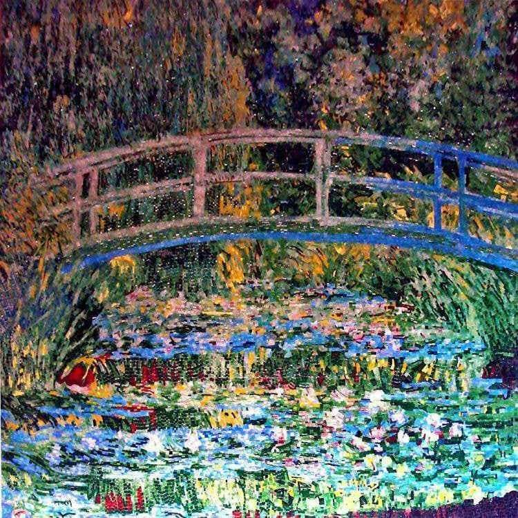Mosaic Art - Water Lily Pond" Monet"