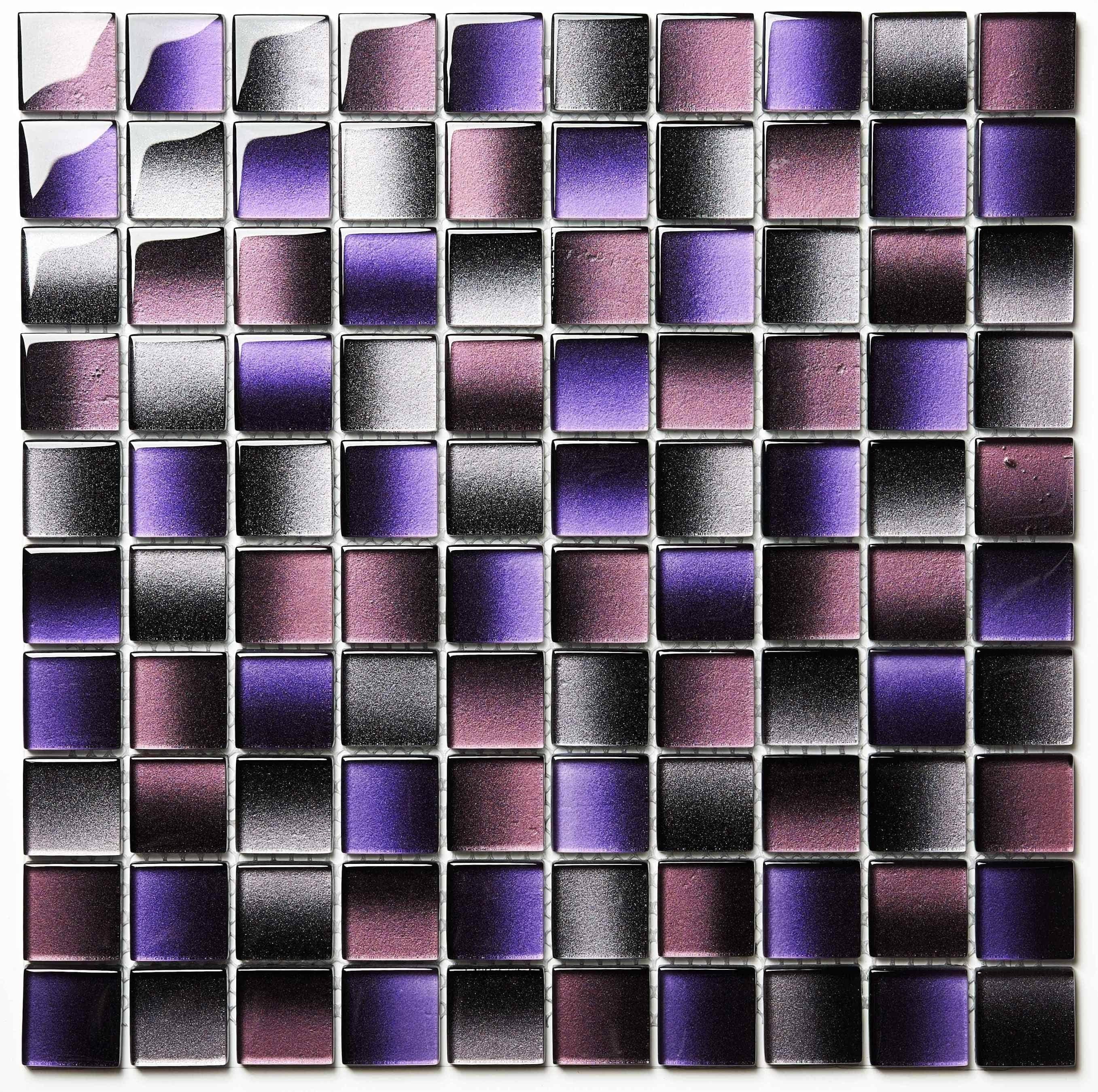 Mosaic Glass Sheet- Violet Shades