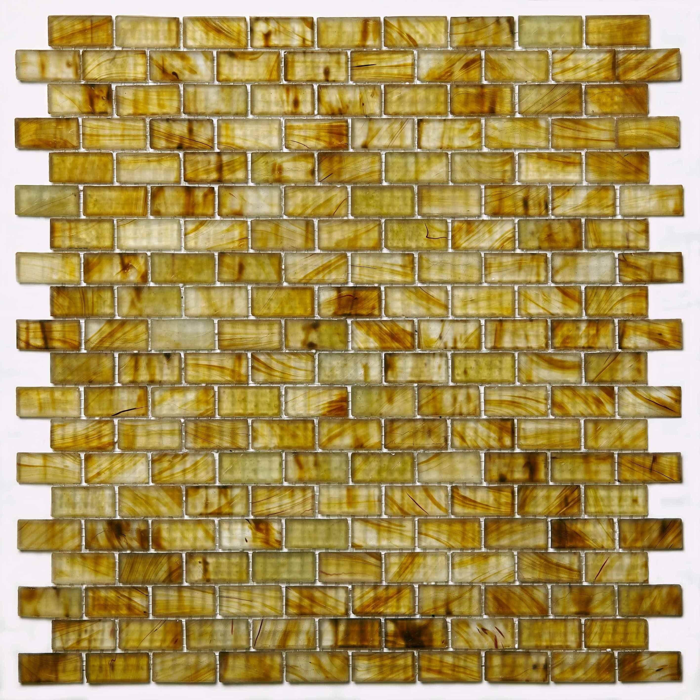 Mosaic Glass Sheet- Honey Gold