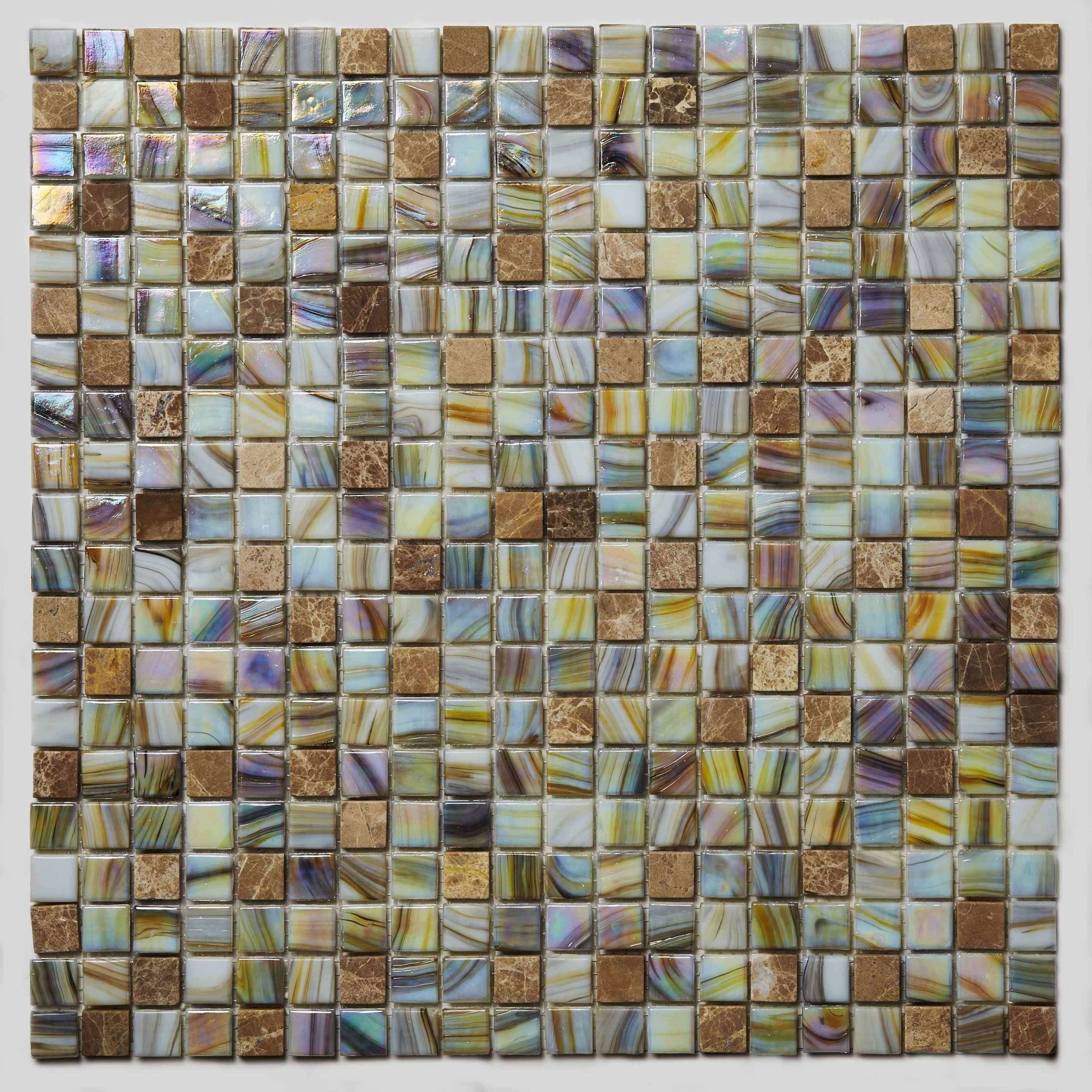 Stone Mosaic Sheet -Travertine Cream Blend