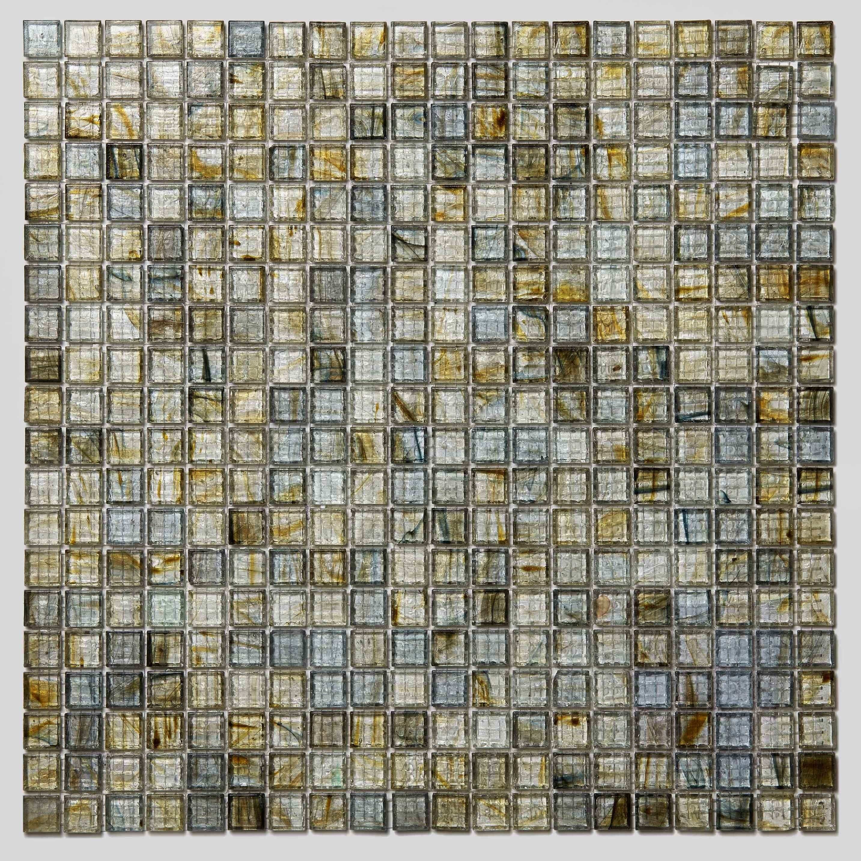 Mosaic Glass Sheet- Silver and Gold
