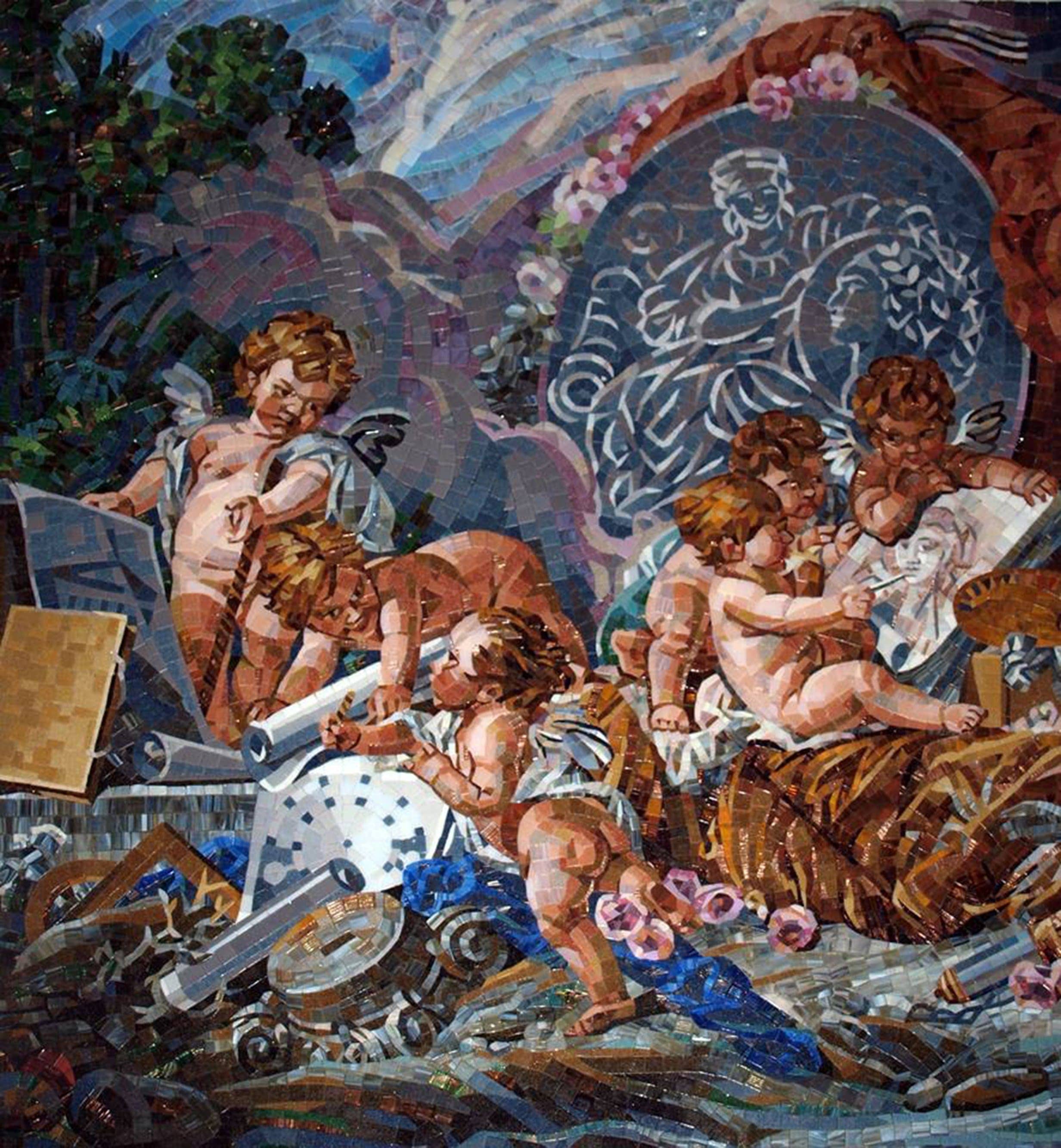 Baby Angels Scene Mosaic