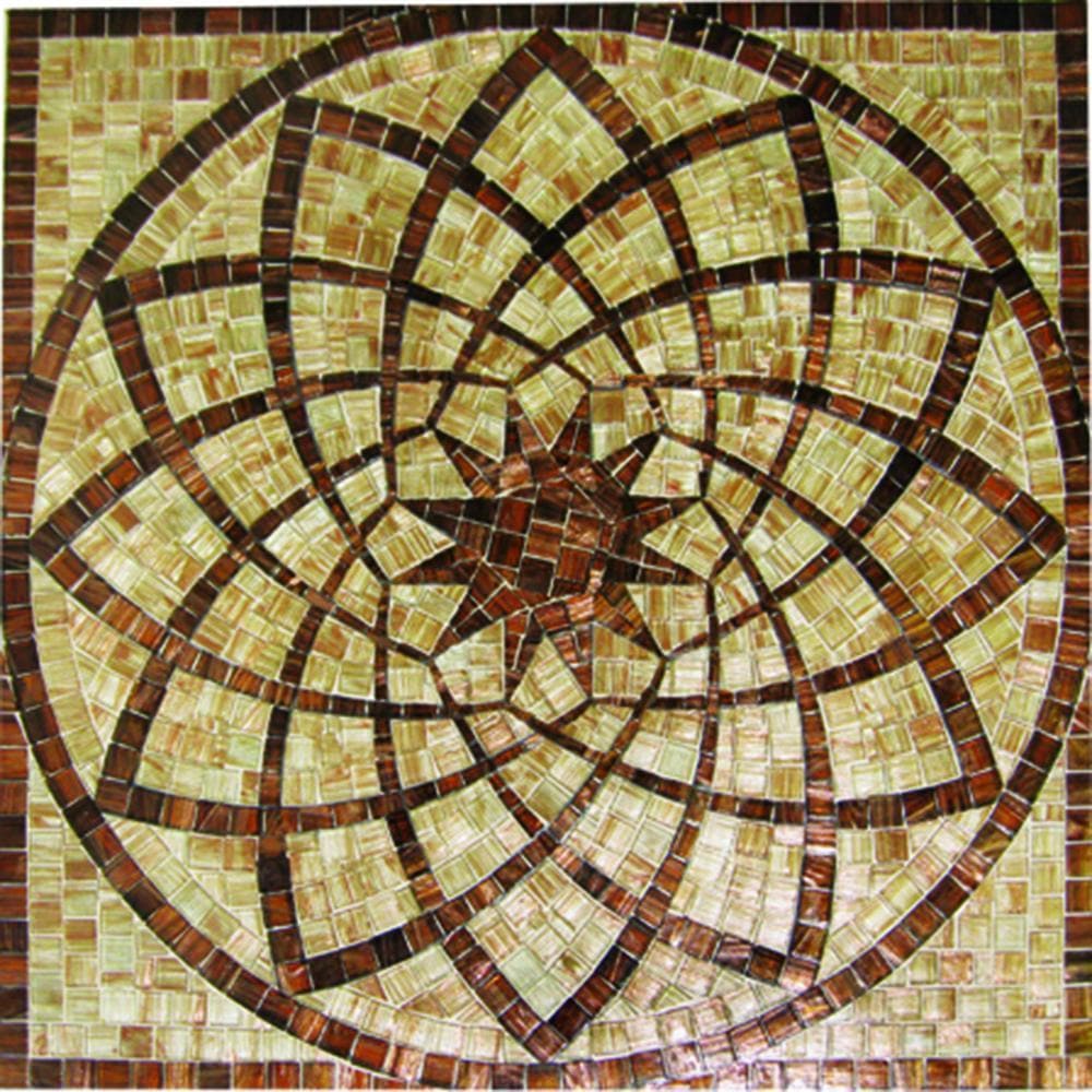 Geometric Flower Mosaic Art