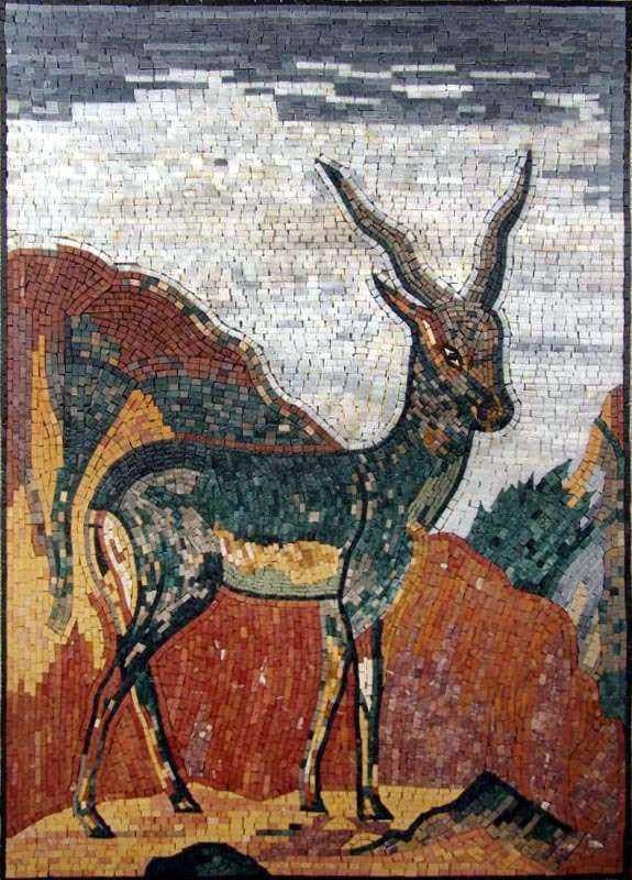 Mosaic Marble Art - Young Deer