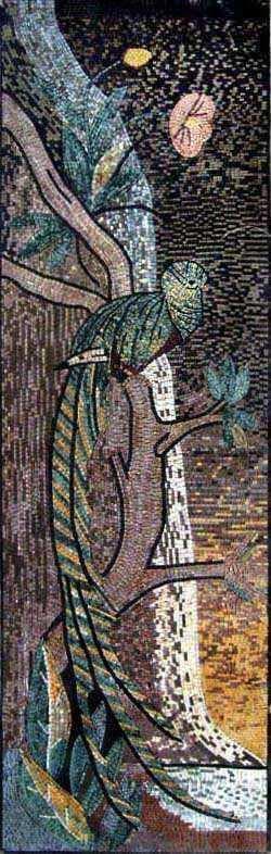 Mosaic Tile Art - Twilight Peacock