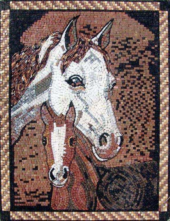 Mosaic Horse - Mosaik Pferd - Mosaique Cheval - Micro Ceramic