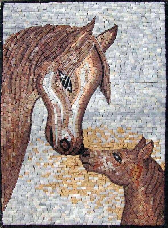 Mosaic Horse - Mosaik Pferd - Mosaique Cheval - Micro Ceramic