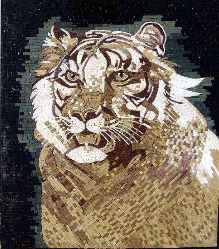 Mosaic Animal Art - Mighty Tiger