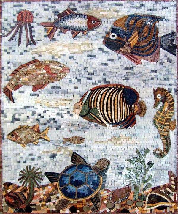 Sea Creatures Mosaic