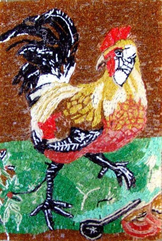 Mosaic Glass Art - Rooster