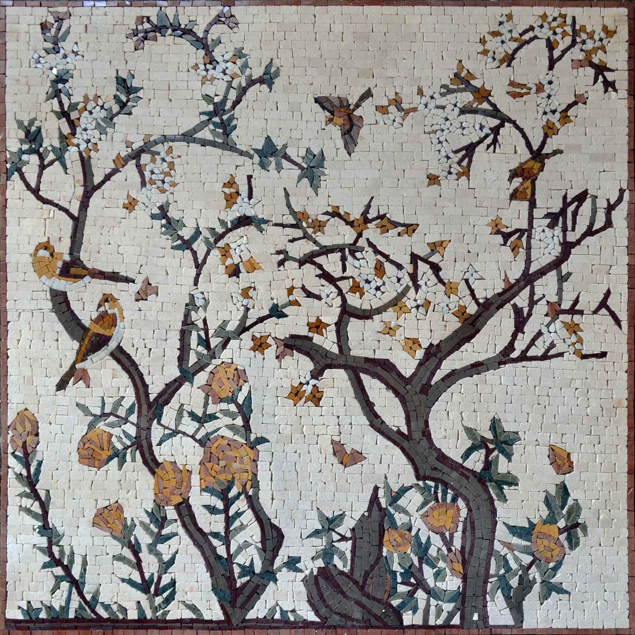 Mosaic Artwork - Blooming Tree