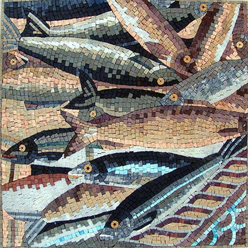 Group of Fish Nautical Mosaic