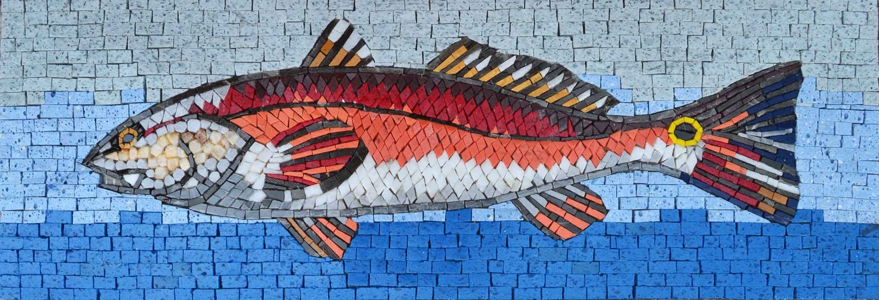 Mosaic Art - Jumping Mullet