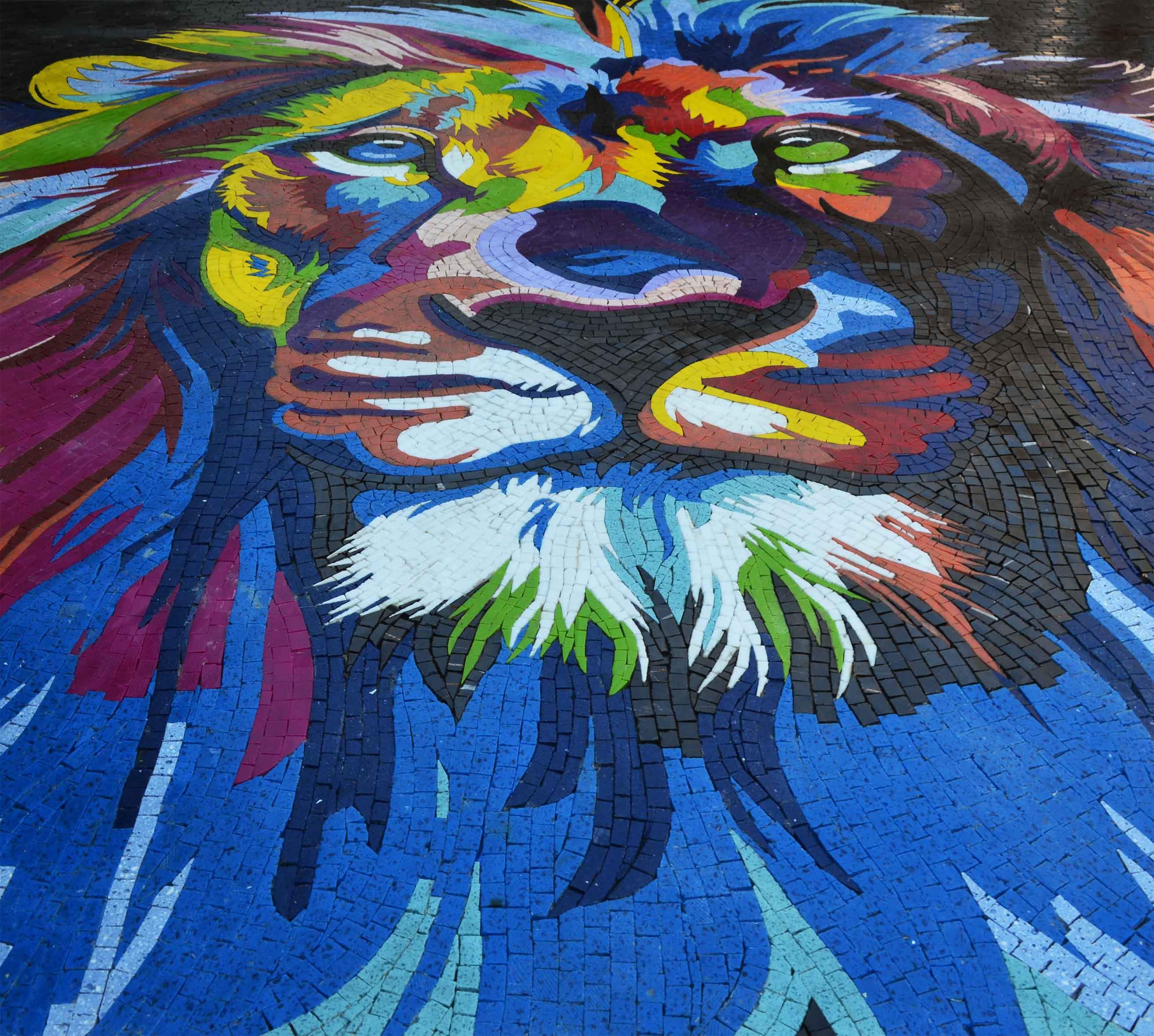 Animal Lion Scratch Rainbow Painting Art Sheet DIY Scratchboard