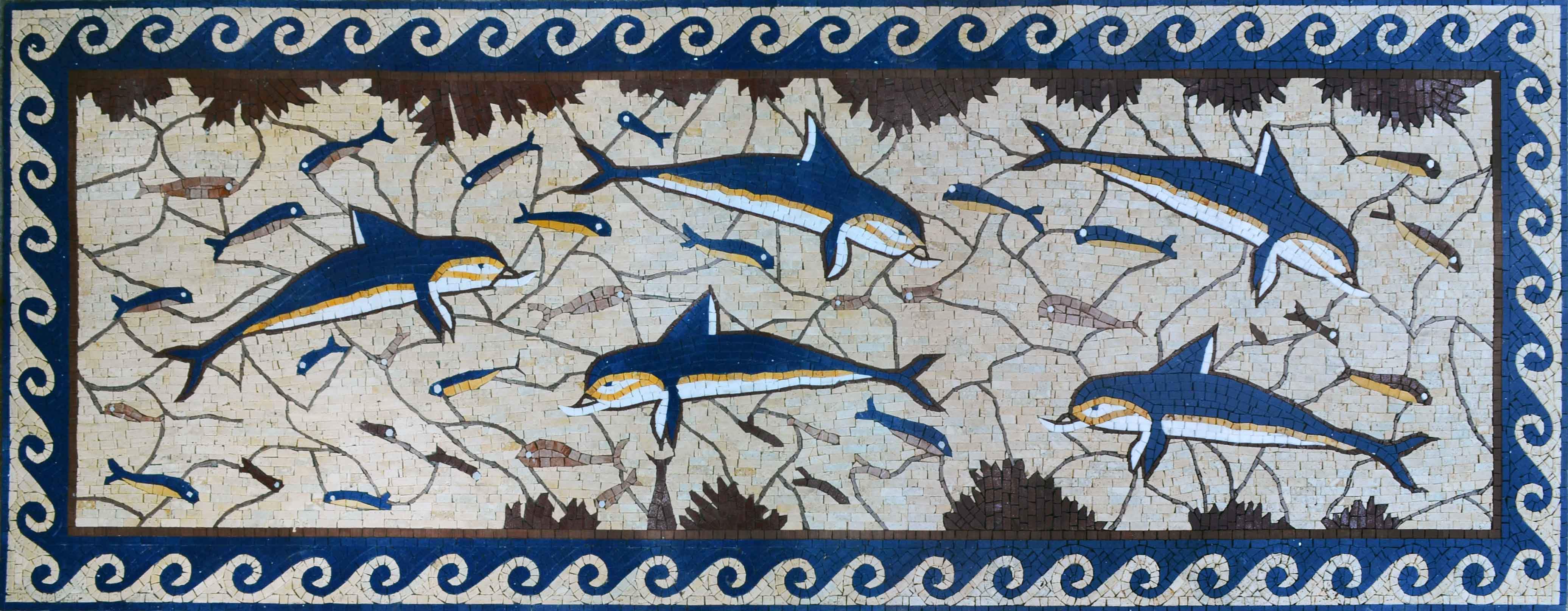 Dolphins Mosaic Rug