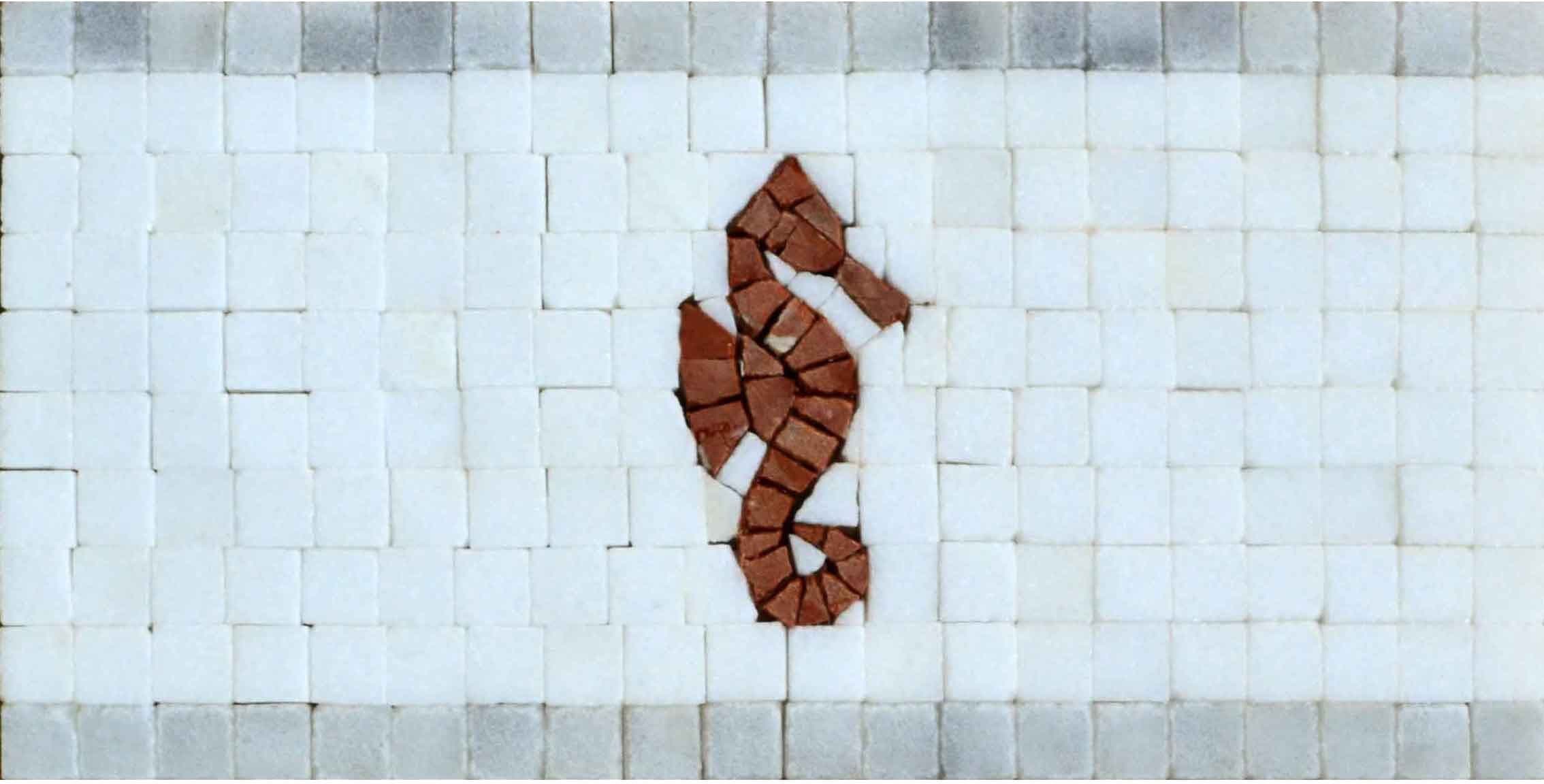 Nautical Mosaic Border- Seahorse