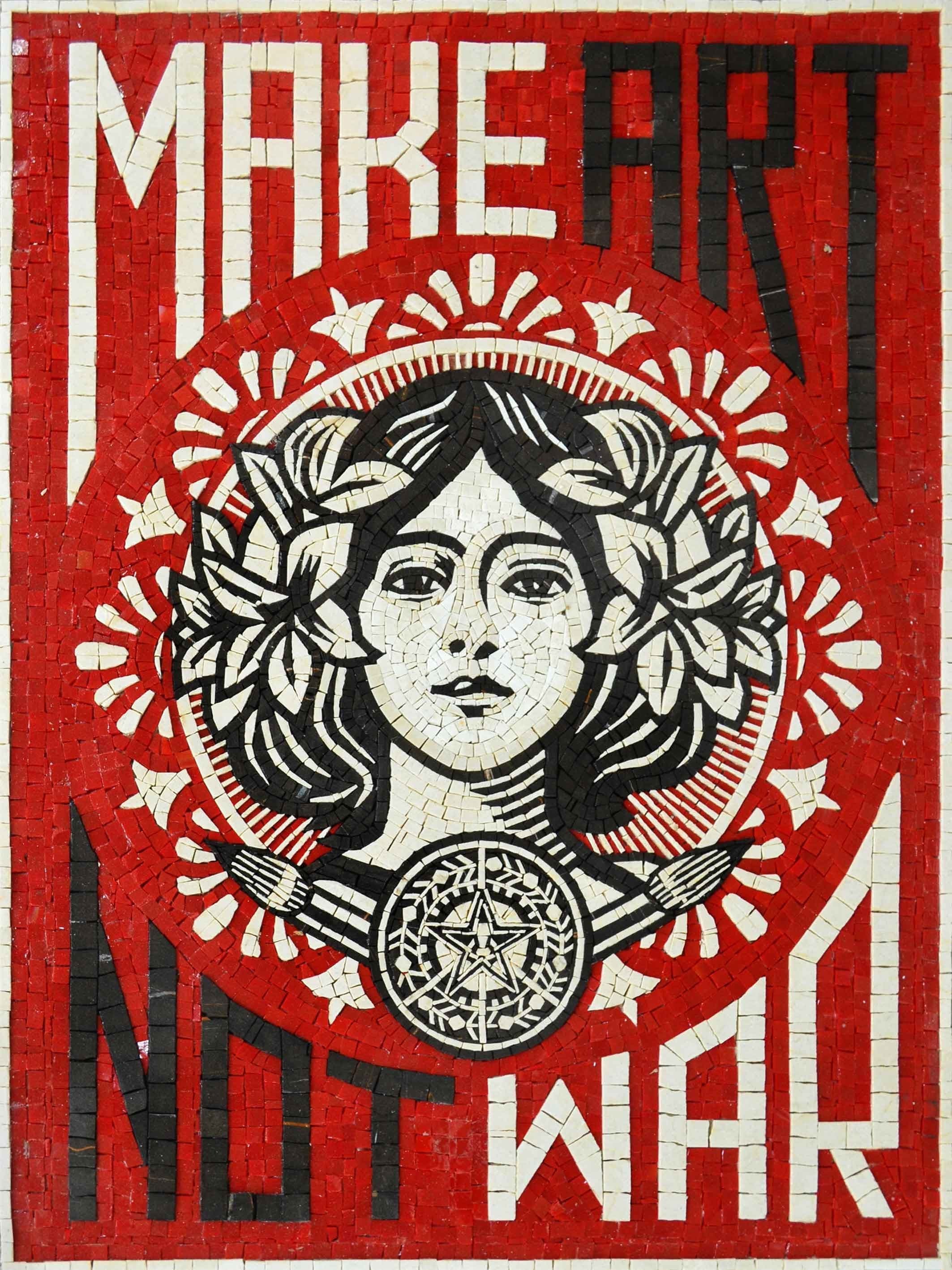 Make Art Not War Mosaic Poster