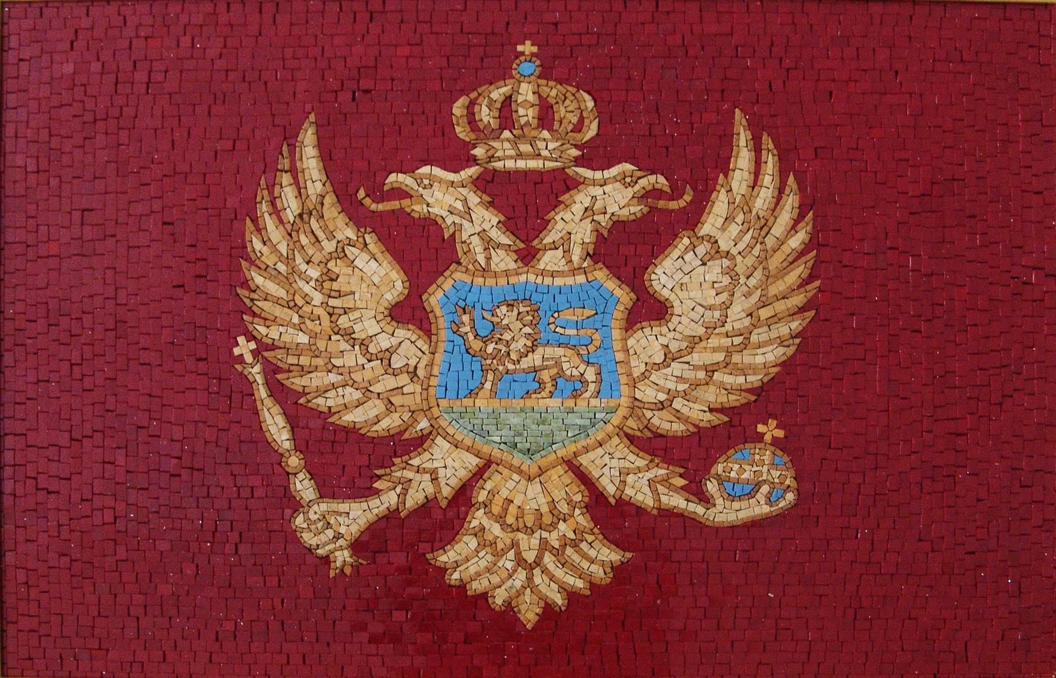 Montenegro Flag Mosaic Art