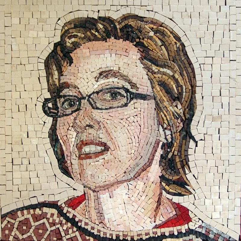 Face Portrait Marble Mosaic