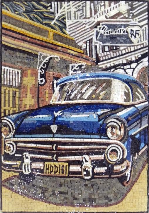 Vintage Car Customized Mosaic | Scenery | Mozaico