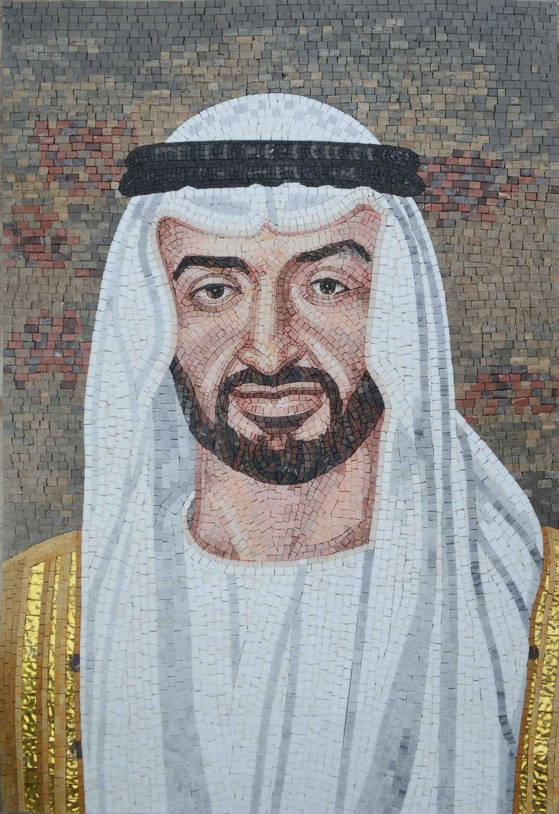 Sheikh Mohammed bin Zayed Al Nahyan Portrait Mosaic