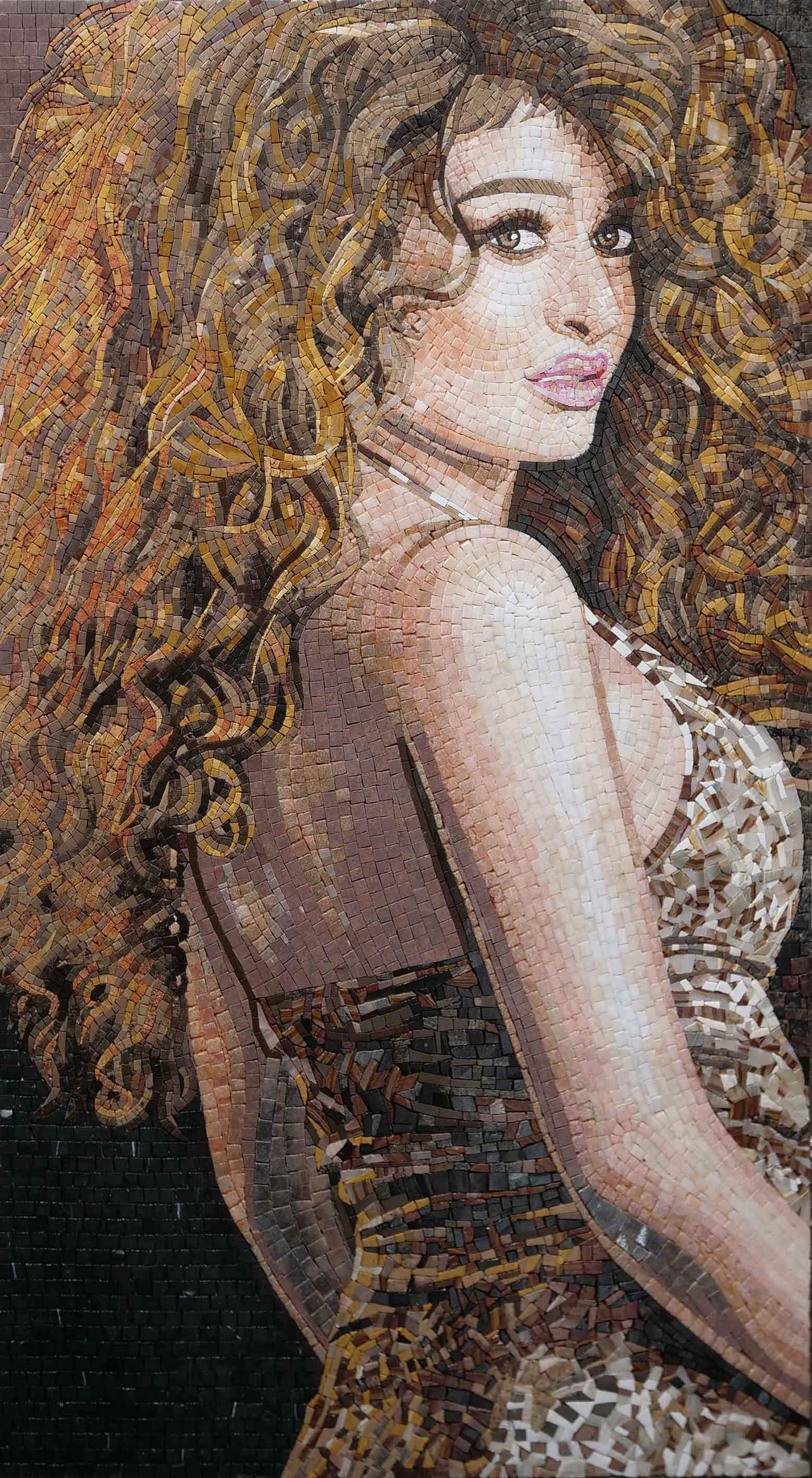 Curves and Curls- Custom Portrait Mosaic Art