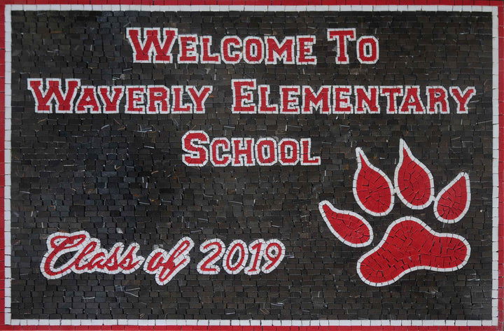 Custom Mosaic Design - Welcome to Waverly Elementary School