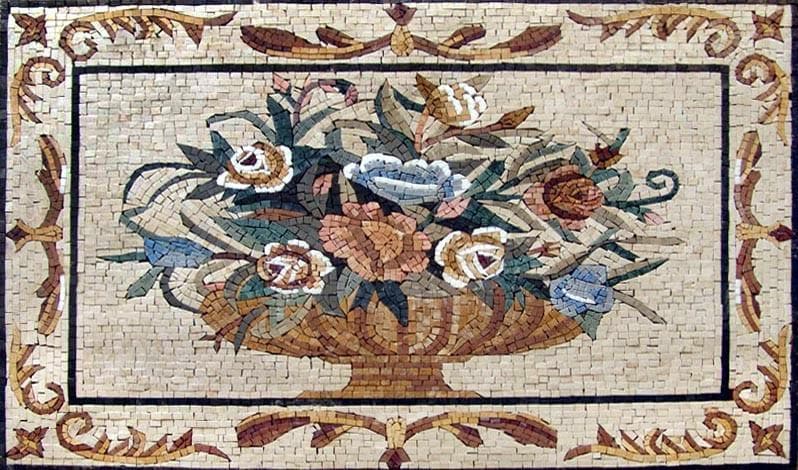 The Antique Flower Vase Mosaic
