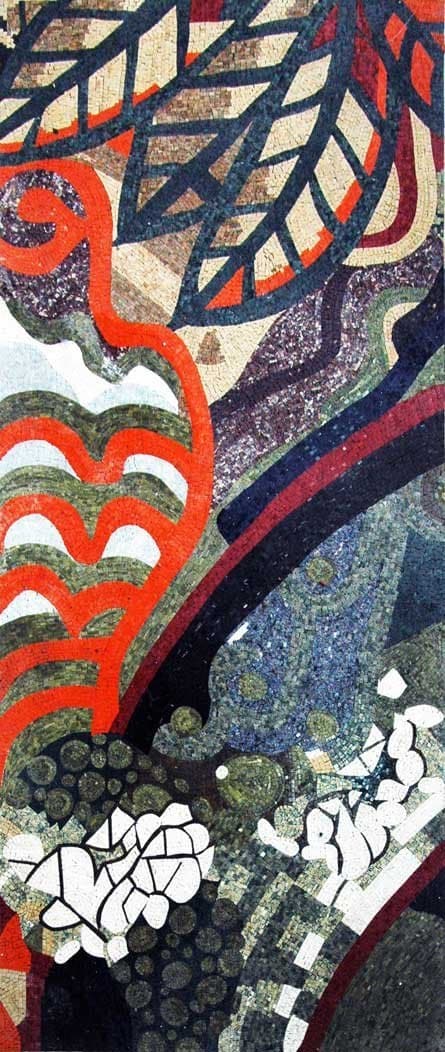 Handmade Mosaic Art - Abstract Leaves