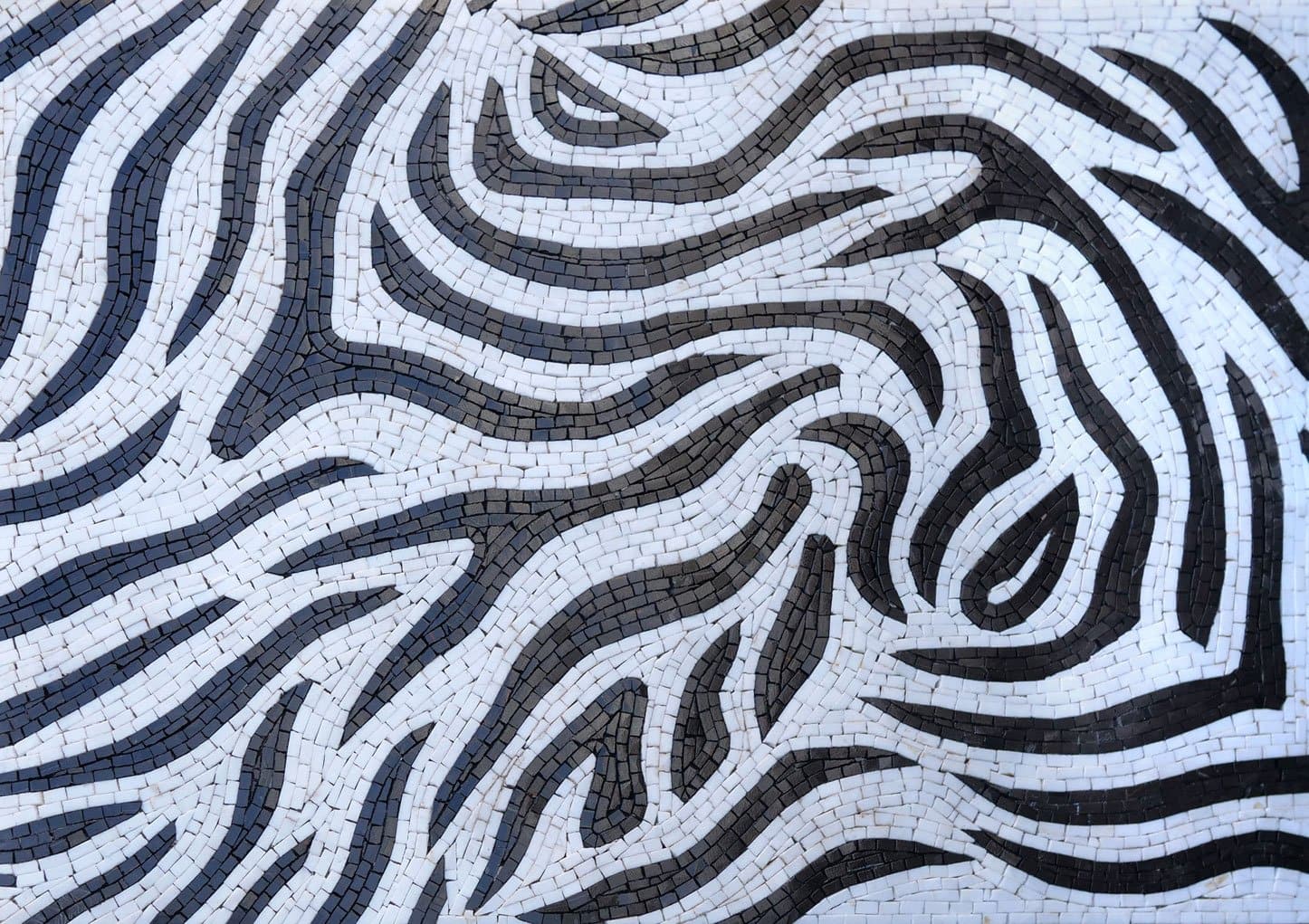 Abstract Mosaic Art - Zebra Pattern