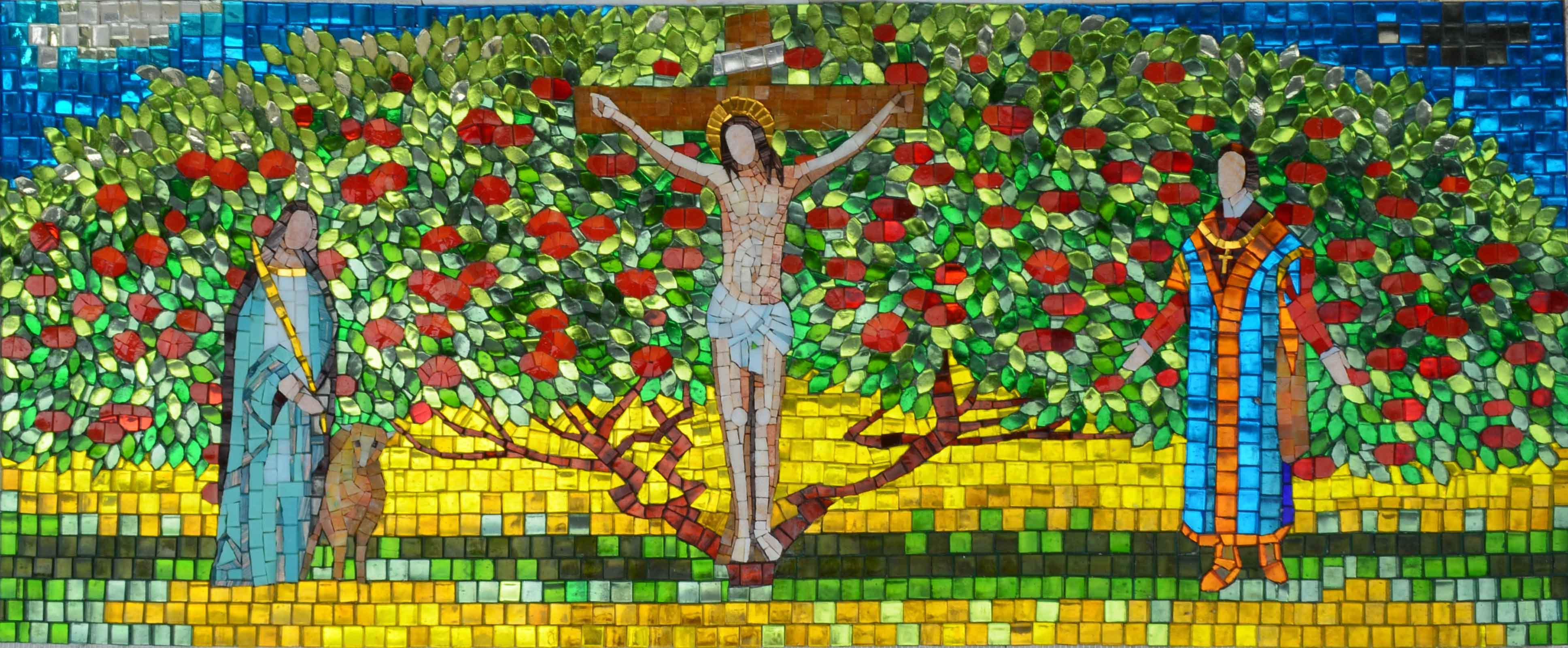 The Holy Trinity Glass Mosaic Artwork