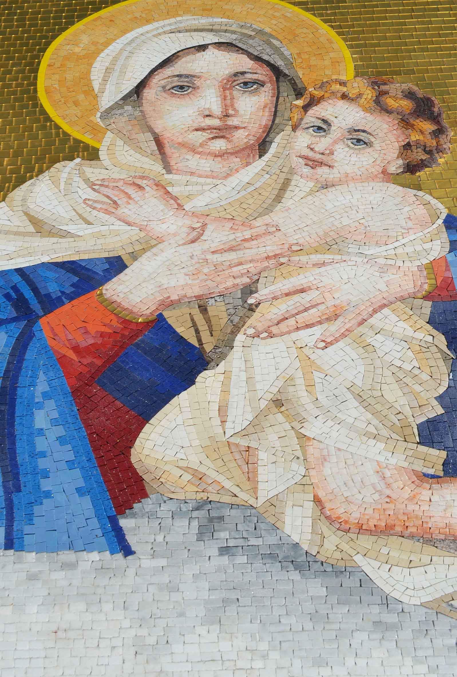 Virgin Mary & Jesus - Religious Mosaic Art | Religious | Mozaico