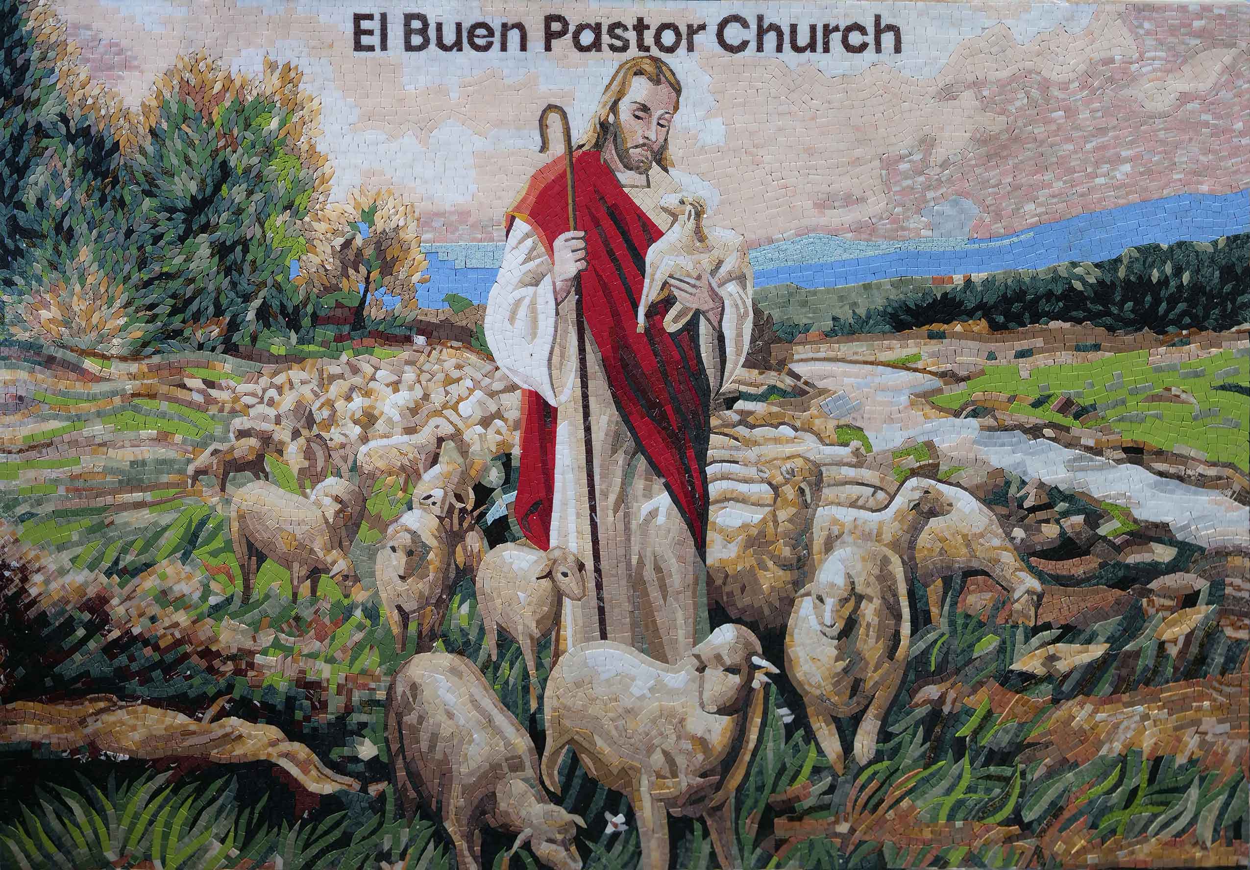 Mosaic Artwork - El Buen Pastor Church | Religious | Mozaico