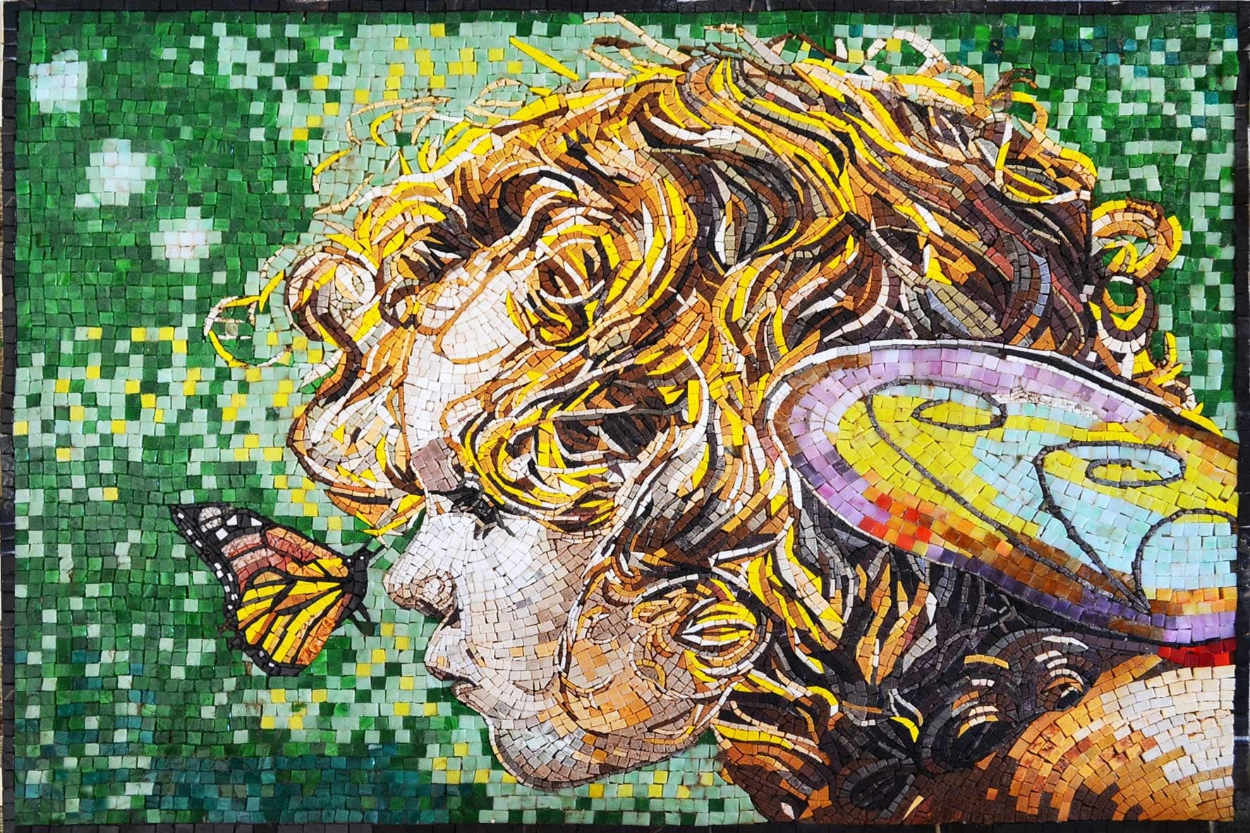 Mosaic Art - The Butterfly Beauty | Human figures | Mozaico