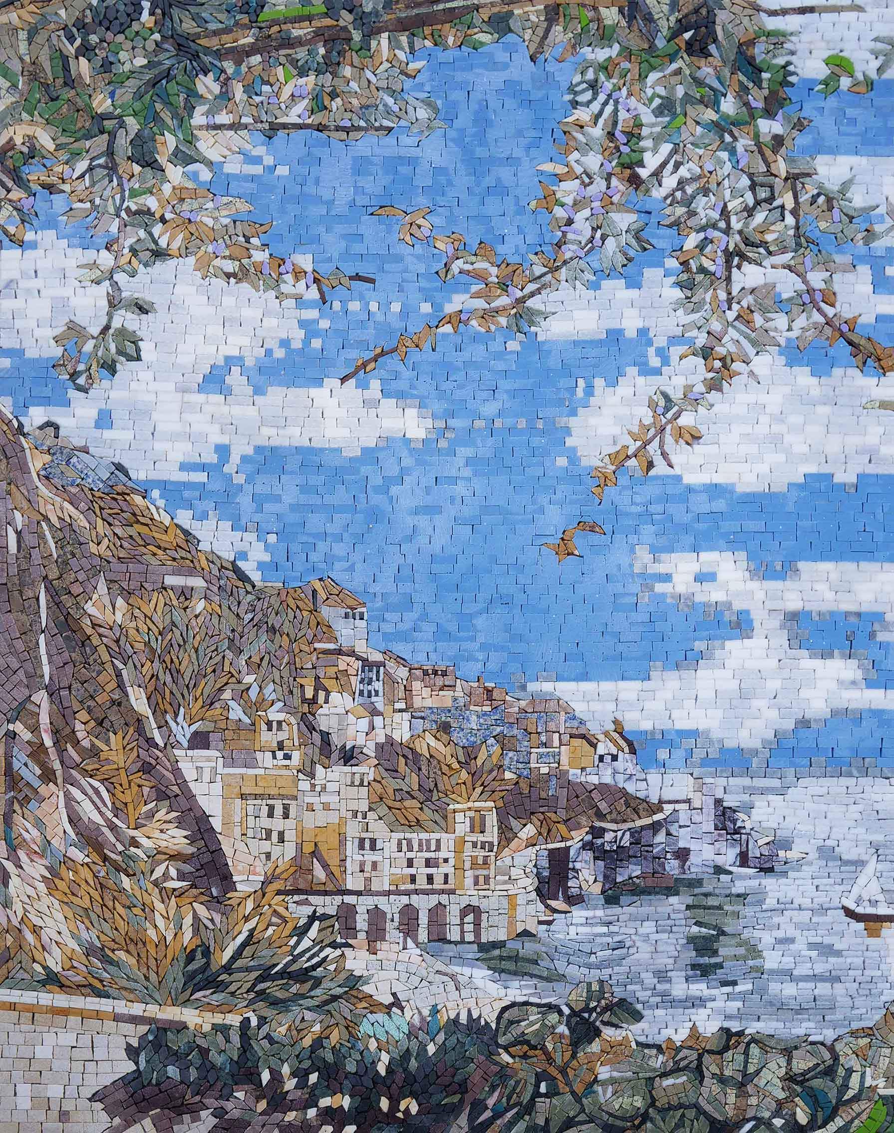 Coastal Cliff Scenery II - Mosaic Art