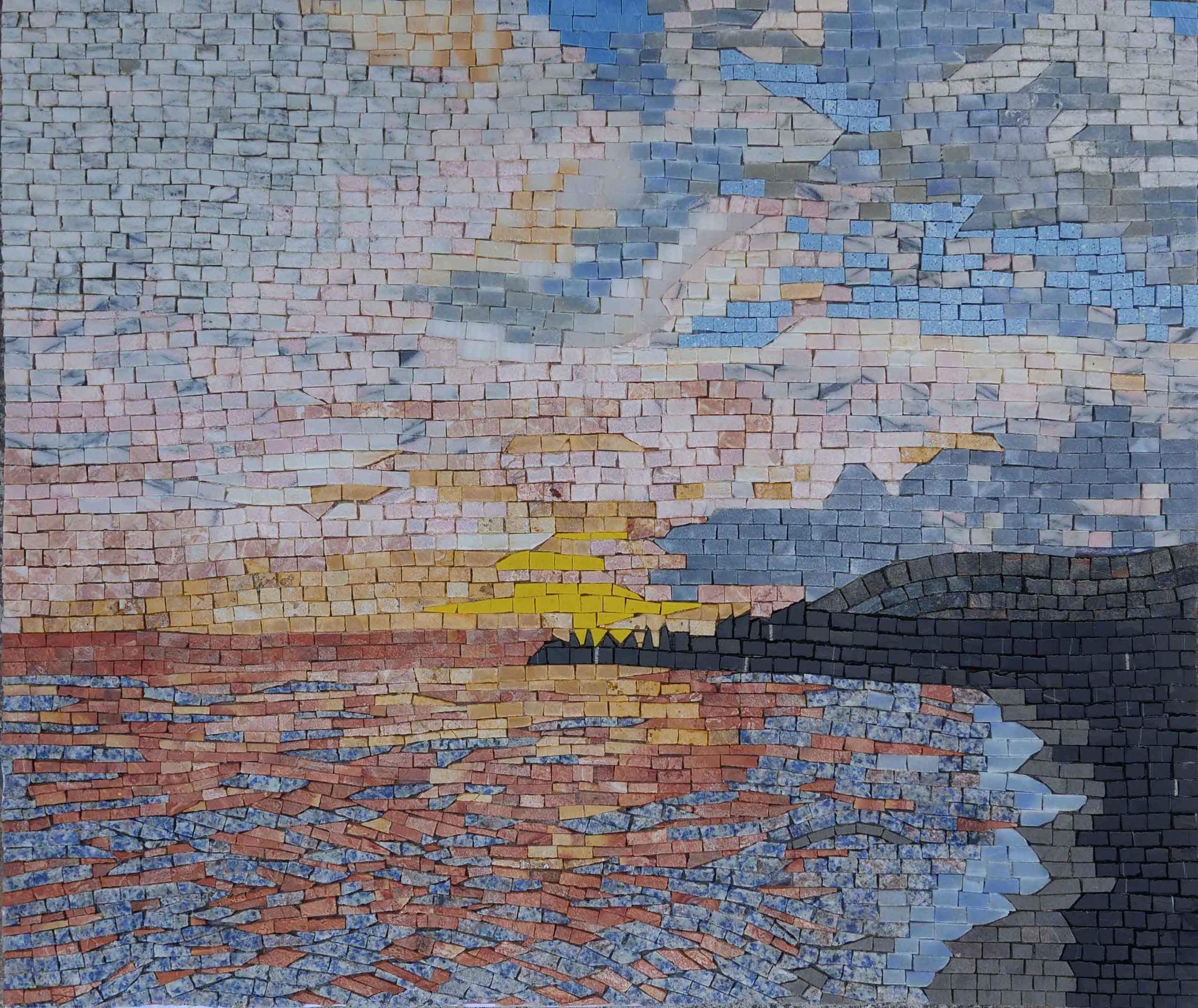 Hazy Sunset - Mosaic Art