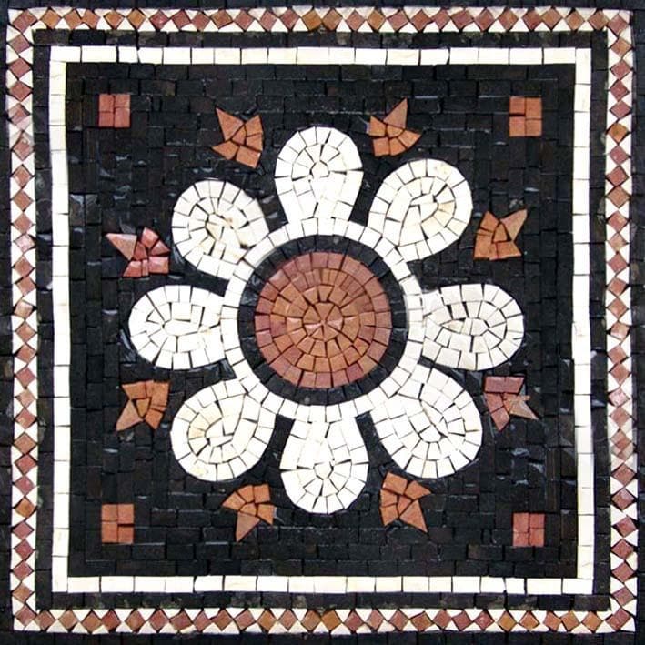 Greco-Roman Flower Mosaic