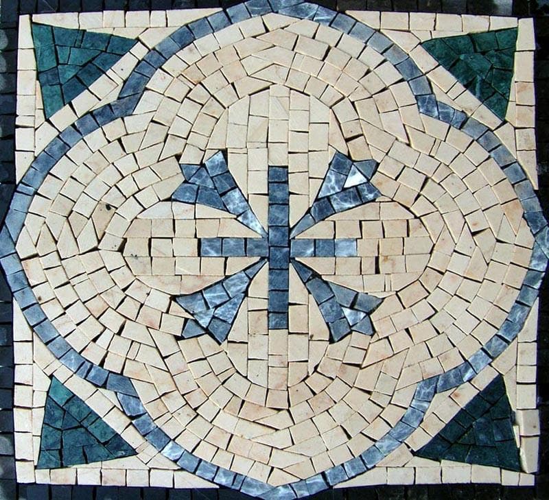 Handcut Stone Art Accent - Blissful Mosaic