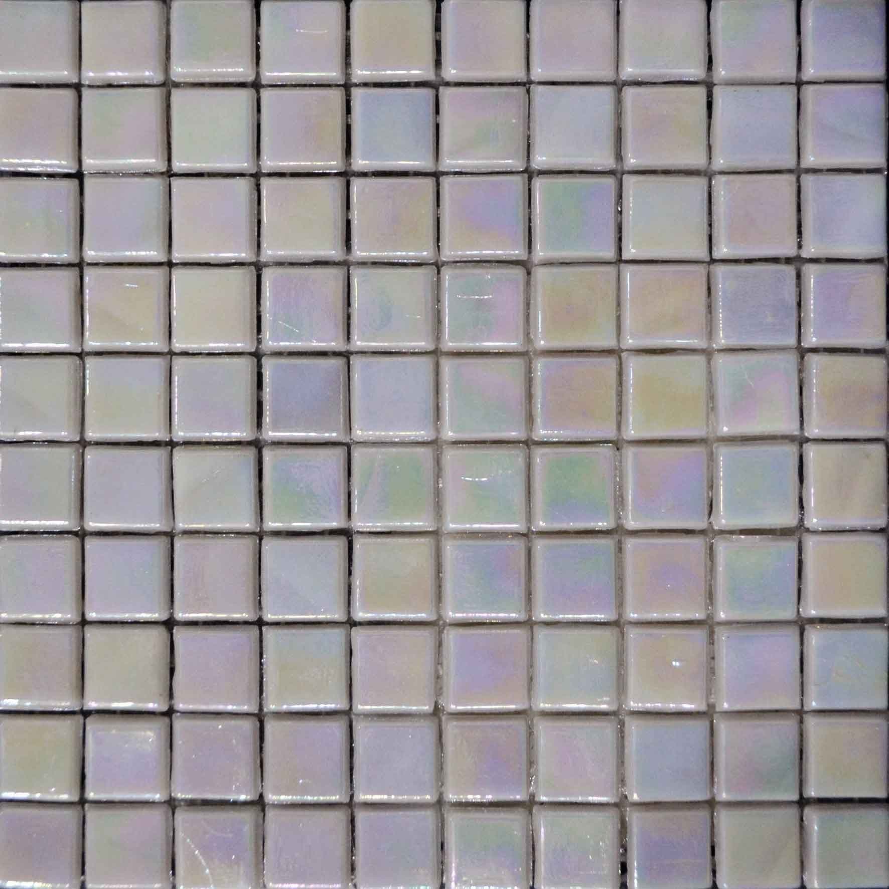 Iridescent Mosaic Sheet - Coconut Grey