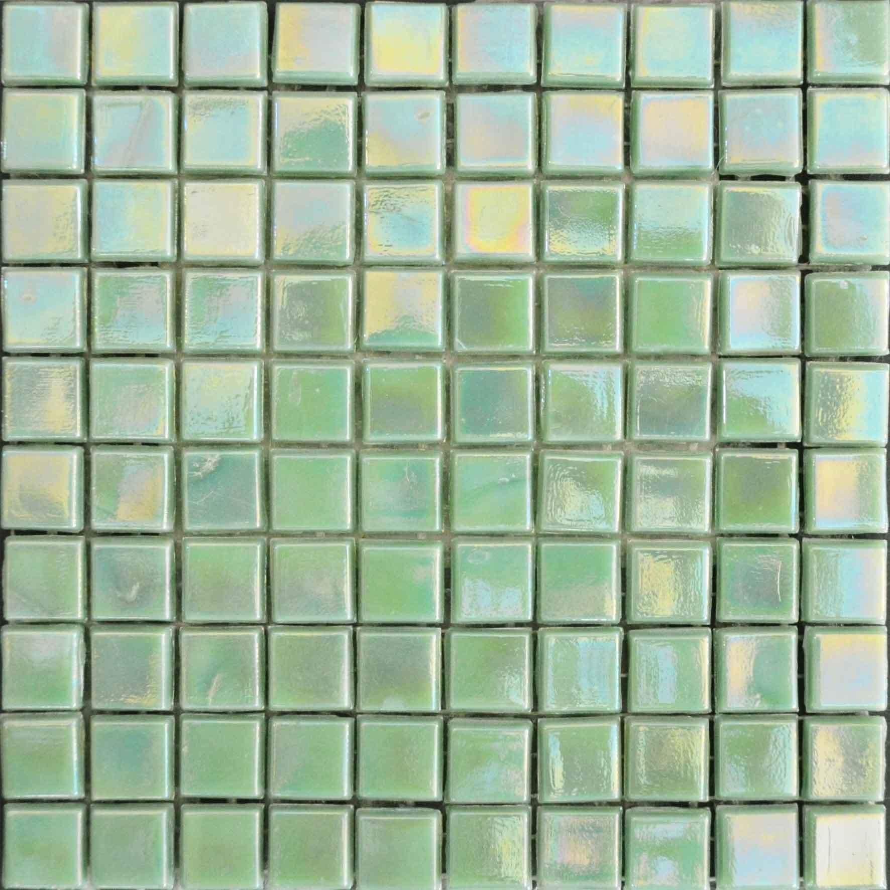 Iridescent Mosaic Sheet - Arctic Green