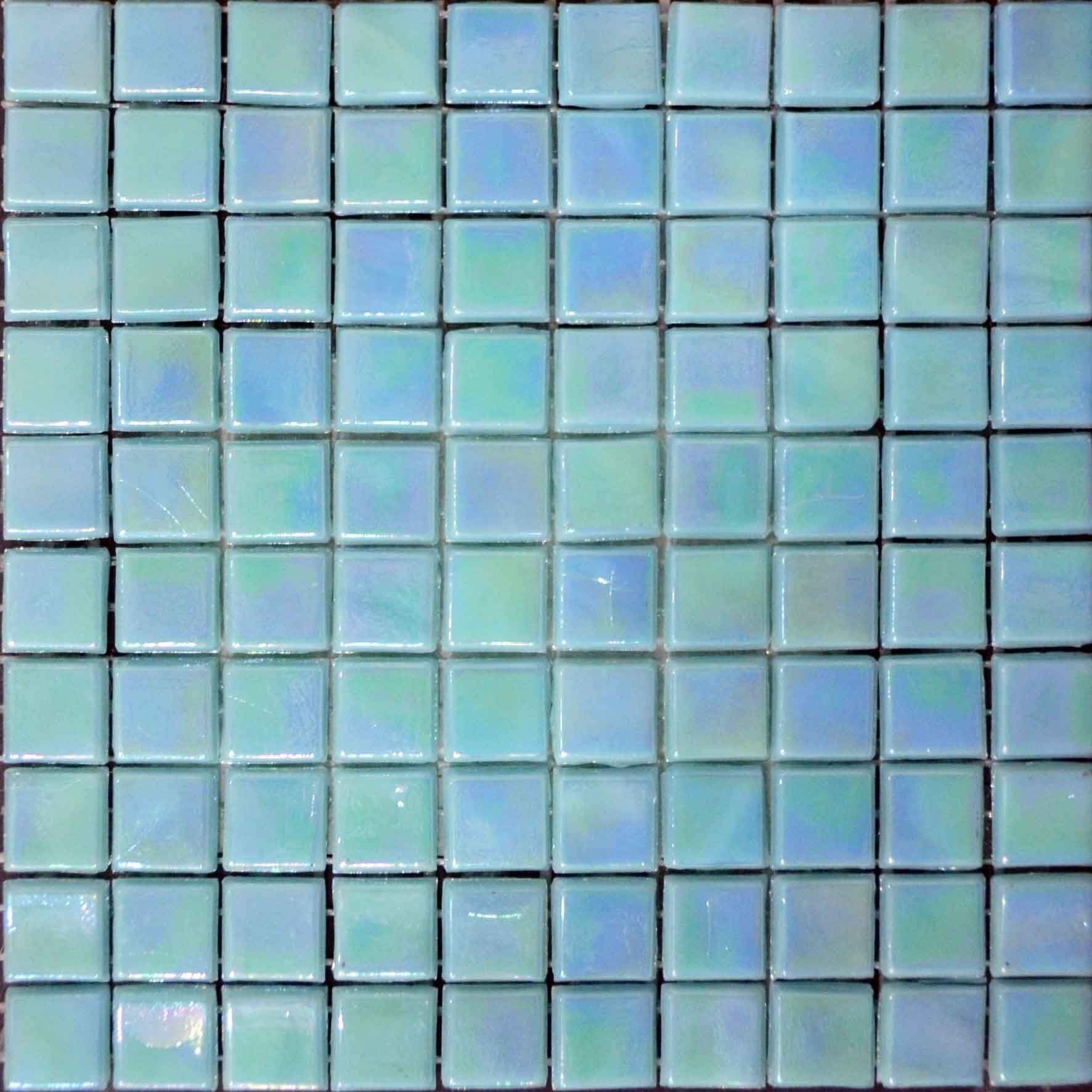 Iridescent Mosaic Sheet - Seawater