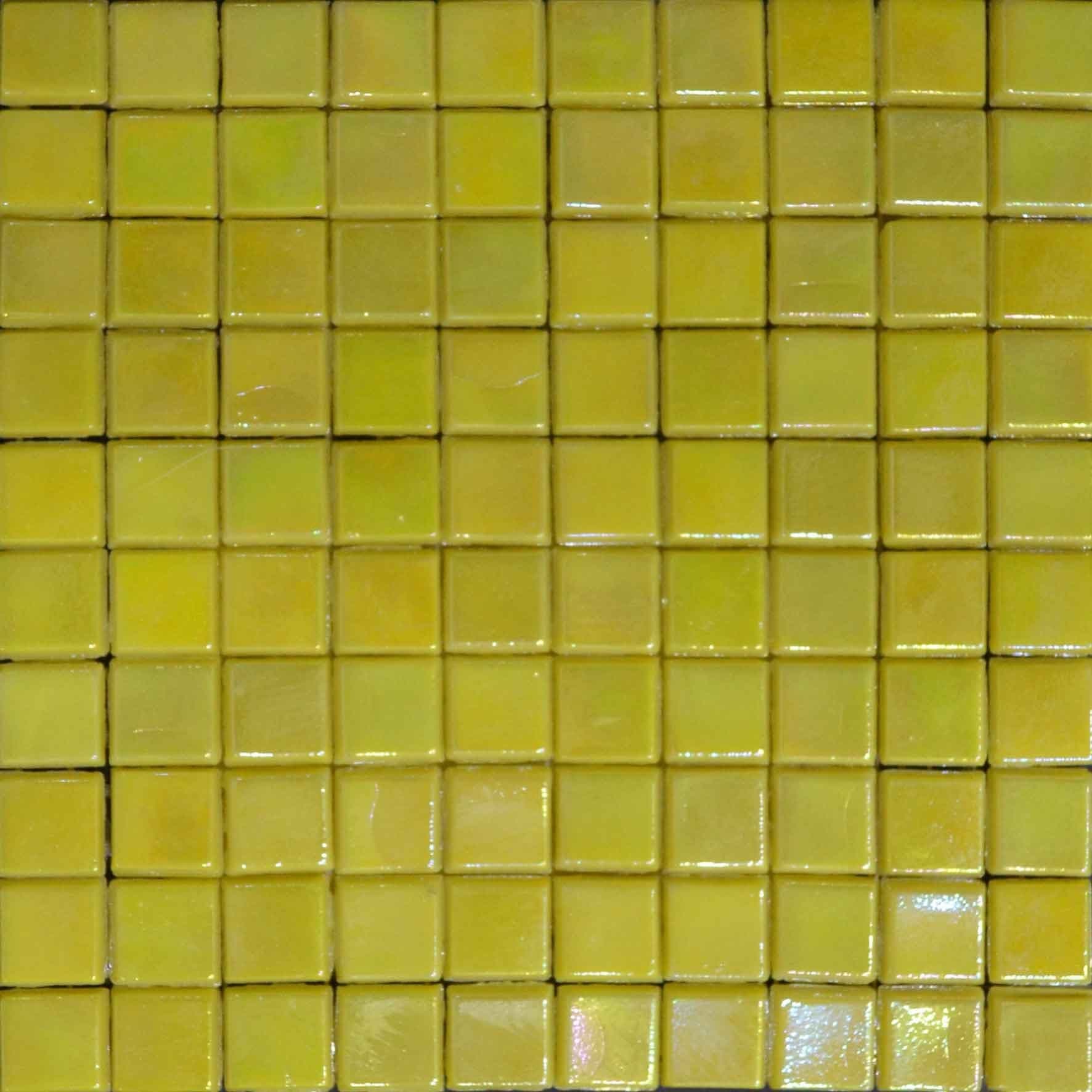 Iridescent Mosaic Sheet - Vivid Yellow