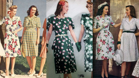 Splendette vintage inspired 1940s floral springtime fashion collection