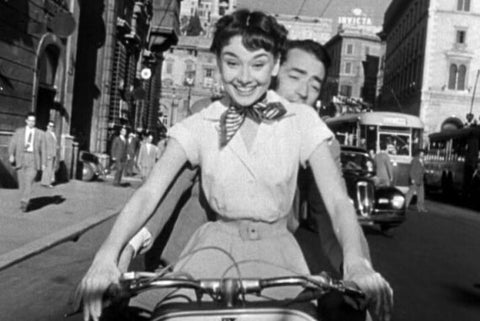 Audrey Hepburn Gregory Peck Roman Holiday Vespa vintage Hollywood film 1950s 1953
