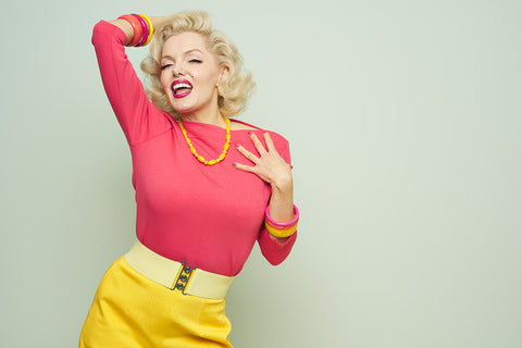 Splendette vintage inspired 1950s style spring 2018 fakelite jewellery Marilyn Monroe