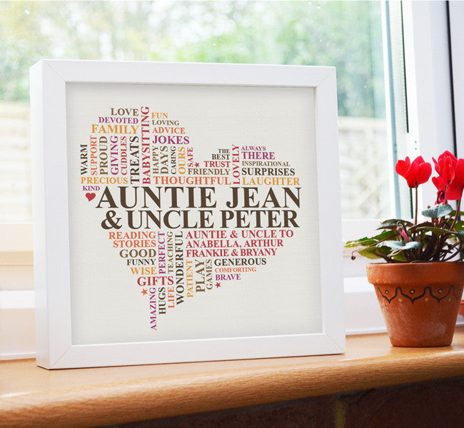 personalised auntie and uncle gifts