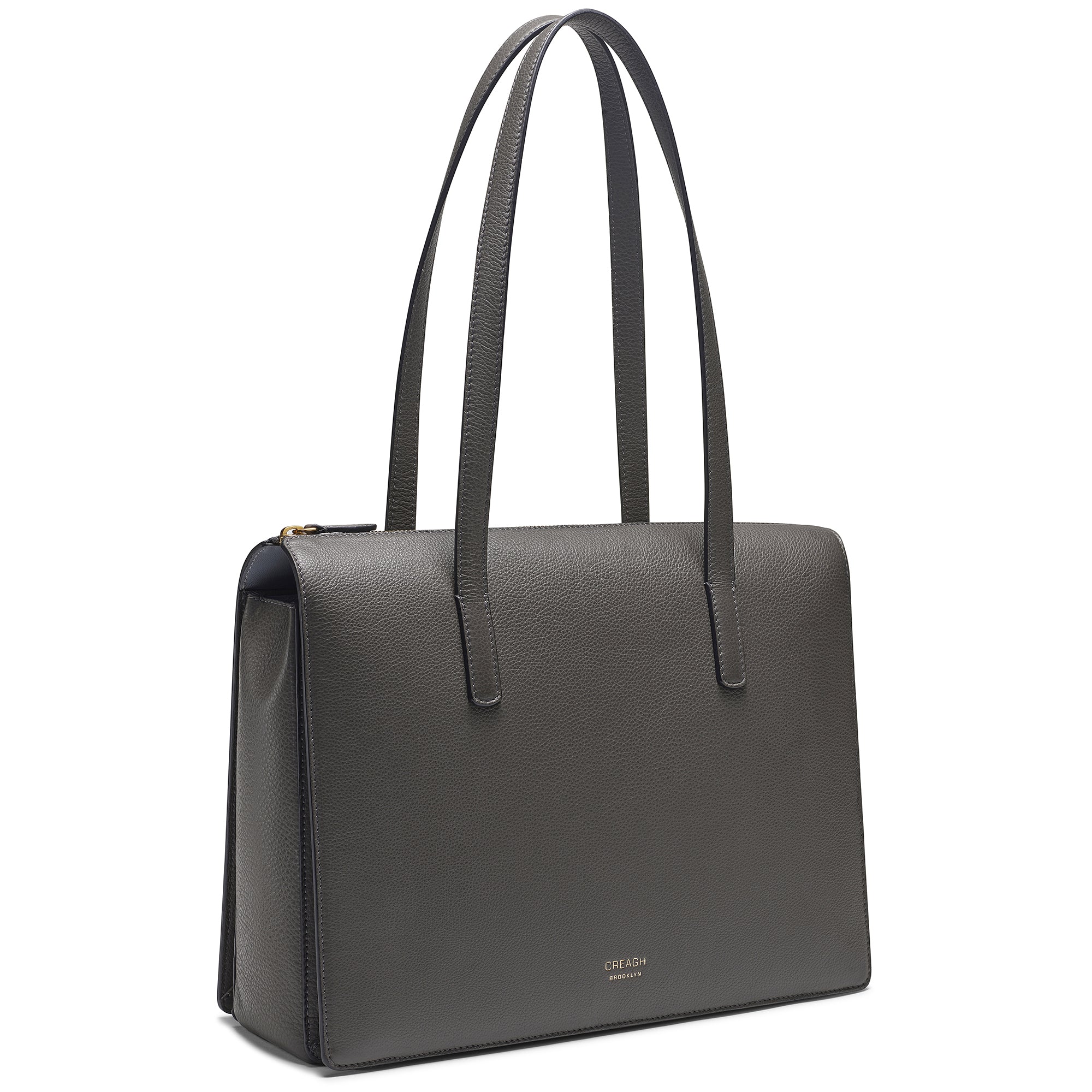 CREAGH - Workbag, Charcoal Pebble Leather - Laptop Bag