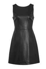 Pinafore vegan leather dress